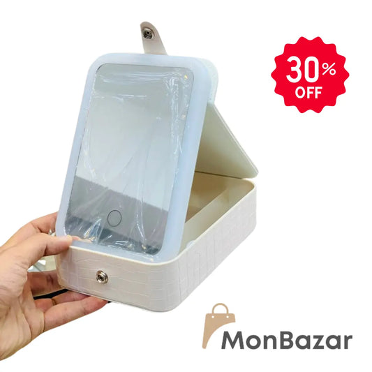 Trousse de Maquillage avec Miroir LED